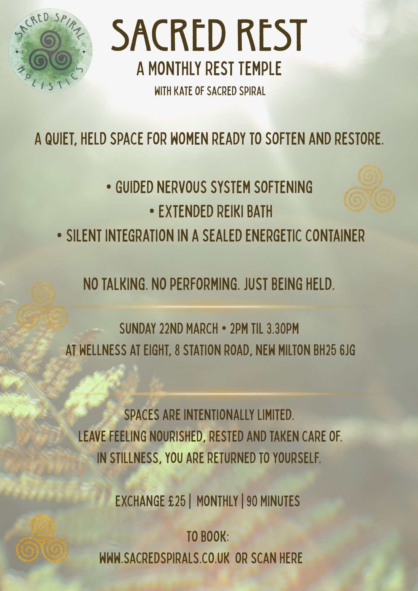 Sacred Rest at Wellness at Eight- 28th June 2.00 til 3.30pm